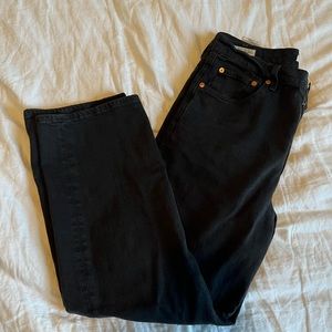 Levi’s Premium Black Ribcage Straight Ankle